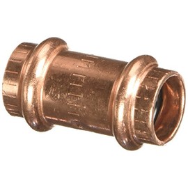 VIEGA 78047 Propress Zero Lead Copper Coupling with Stop 1/2" Press x Press (5-Pack)