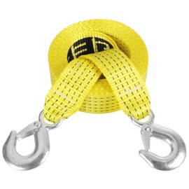 GEELLI Tow Strap with Hooks, 2" x 20ft Emergency Recovery Tow Strap 15000 lbs Heavy Duty Tree Saver Winch Strap Towing Rope Acessories for Trucks, ATV, SUV, Vehicles, Roadside