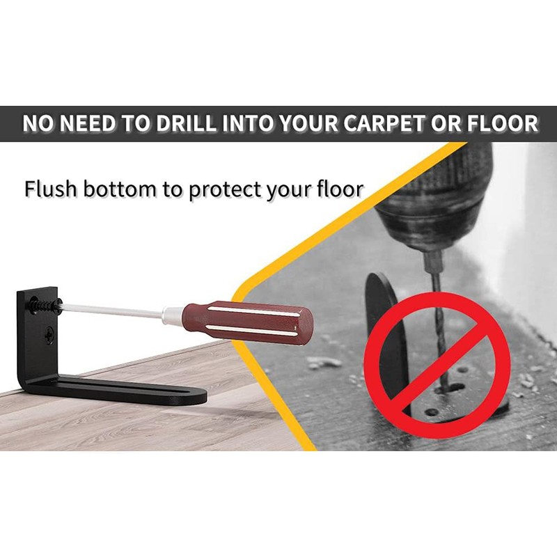 GIFSIN Floor Guide Adjustable Sliding Barn Door Floor Guide Roller