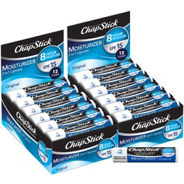 Chapstick Bulk SPF Lip Balm 24-Count – Original 2-in-1 Lipcare with SPF 15, Ultra Hydrating Formula with Aloe Vera and Vitamin E, 0.15 Ea