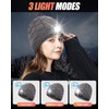 Unisex Plush Beanie with Light, Fleece Lined USB Rechargeable LED