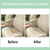 FZJDSD Tan Driver Side Bottom Perforated Microfiber Leather Replacement Seat
