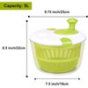 JINYUDOME Salad Dehydrator,Rotary Vegetable Washing Machine,Large Capacity,Easy to Use.