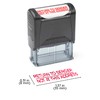 Self Inking Rubber Stamp, Refillable Red Ink Preinstalled - 1.4"