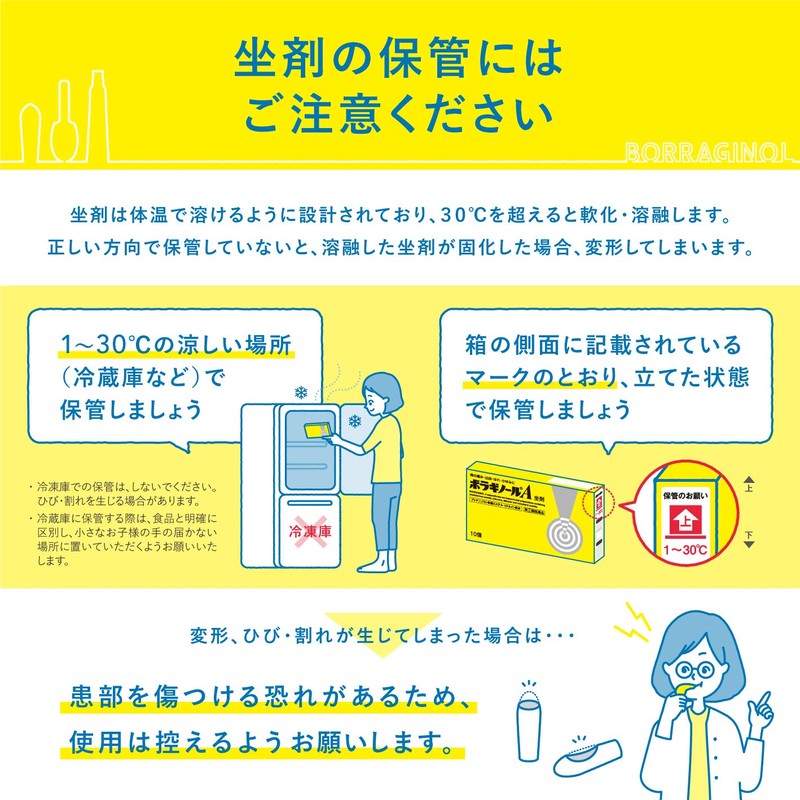 【指定第2類医薬品】ボラギノールA坐剤 10個
