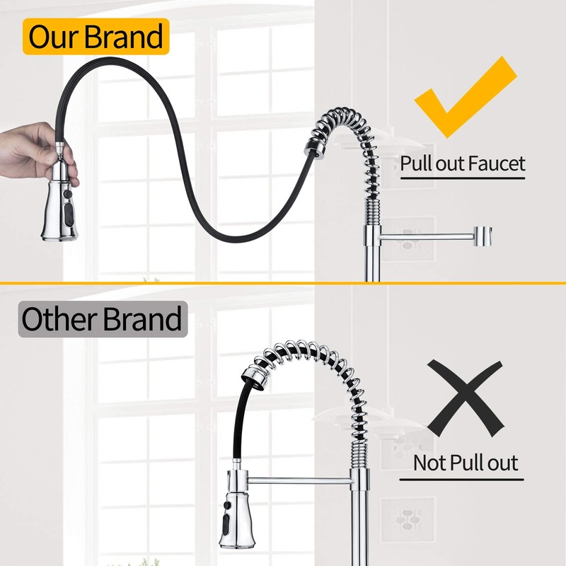 SOKA Kitchen Sink Faucet Single Handle with Pull Down Sprayer