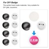 100Pcs Badge Back Cover Tinplate Plastic Base Avoid Rust Firm