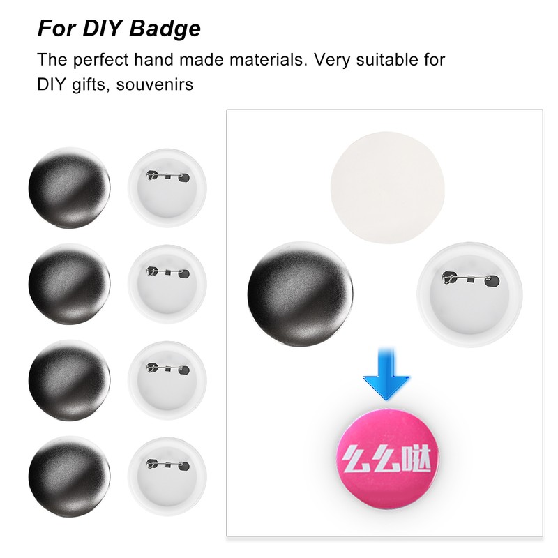 100Pcs Badge Back Cover Tinplate Plastic Base Avoid Rust Firm