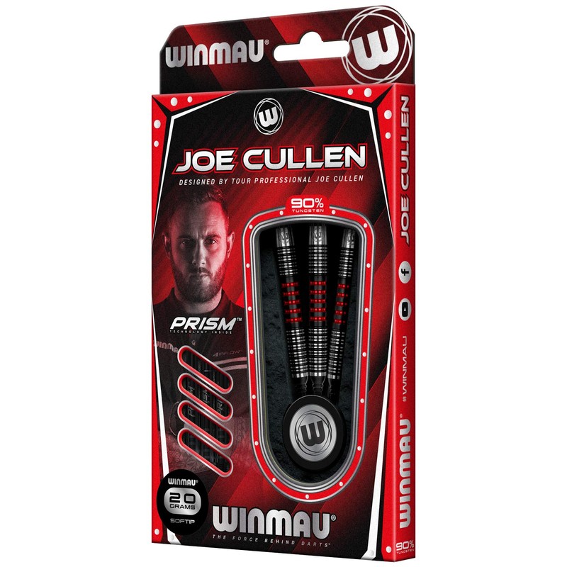 WINMAU Joe Cullen 18 g Tungsten Softip Darts Set with