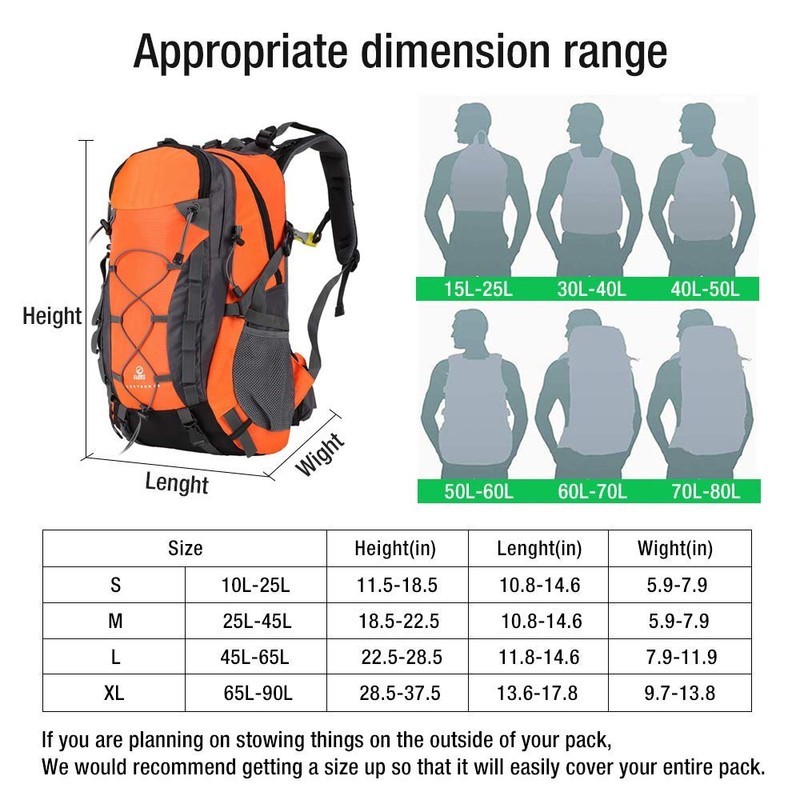 FANCYWING Rucksack Covers Waterproof Backpack Rain Cover 10-90L W/Reflective Strap
