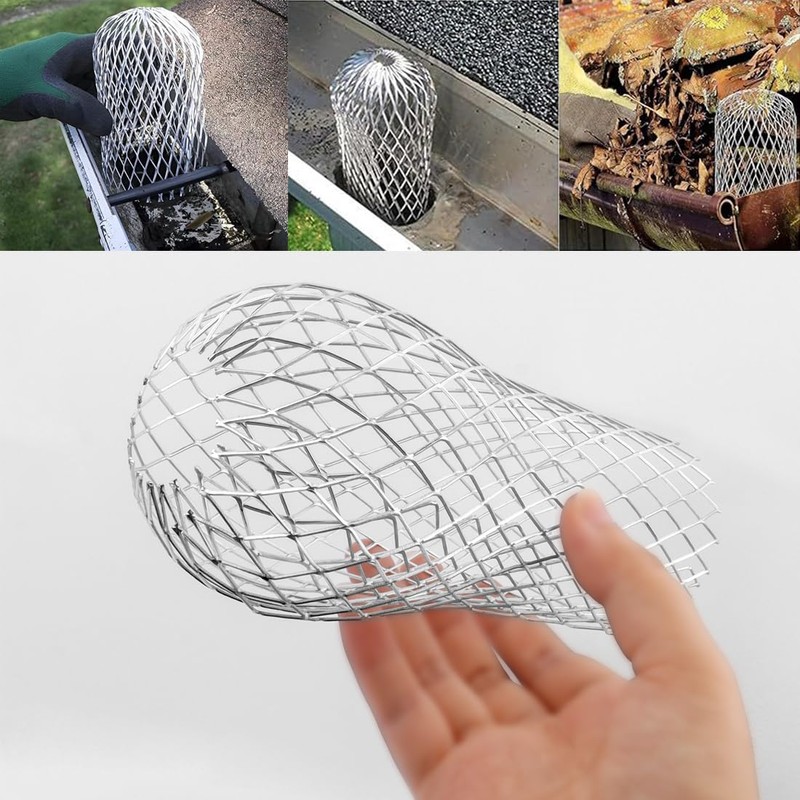 Mesee 8 Pack Downspouts Gutter Guard, Aluminum Downspout Filter, 3.5