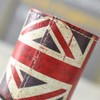 LINKWELL 1PC Antique UK Union Jack PU Leather Pencil Pen