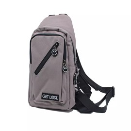 GET LOST Smell-Proof Premium Convertible Shoulder Bag/Backpack Combination Lock - Gray