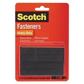 Scotch Rfd7091 Heavy-Duty All-Weather Fasteners, 1-Inch X 3-Inch, Black, 2/Pack