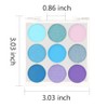 Teekerwan 9 Colours Shimmer Matte Blue Eyeshadow Palette, Highly Pigmented