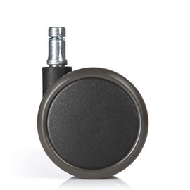 hjh OFFICE, 619027, Castors, Wheels for office, executive chairs, ROLO FREE, black, , Set of 5 x special castors for hard floors 11 mm pin, 65 mm diameter wheel e.g. parquet, laminate, tile or stone floor, no brakes, casters