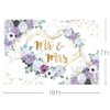 AIBIIN 10x7ft Mr and Mrs Violet Wedding Backdrop for Bridal