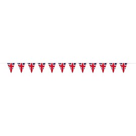 Unique 28794 Bunting Banner-3.65 m-Union Jack Patriotic Party-1 Count (Pack of 1), Multicolour