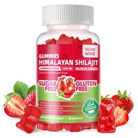 Pure Himalayan Shilajit Gummies for Men & Women - 100% Natural & Organic | 85+ Trace Minerals & Fulvic Acid | 60 Count | Individually Packaged