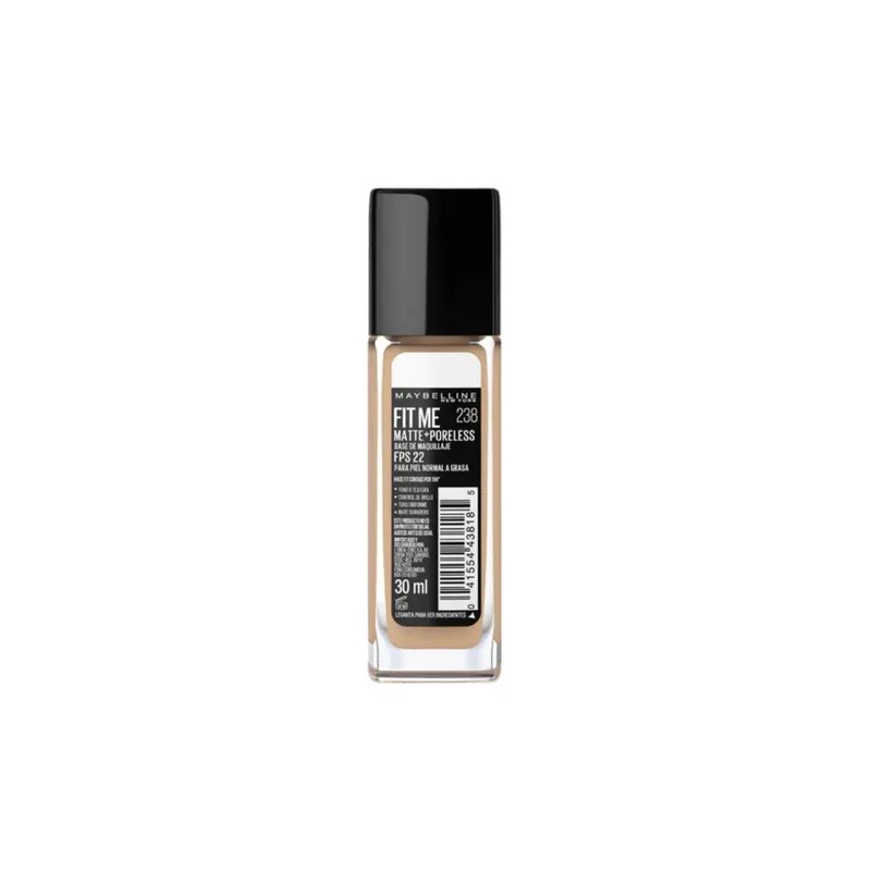 MAYBELLINE Base Maquillaje Fit Me Matte sun beige Poreless 30ml,