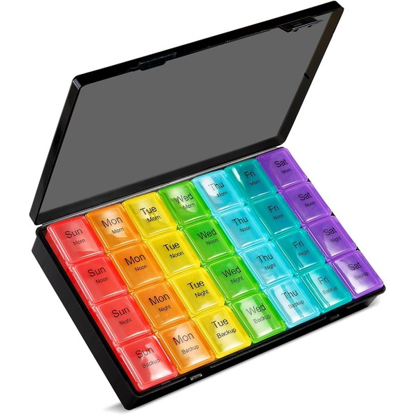 Pill Organizer 4 Times a Day - Pill Box 7