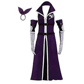 myyh Mujer Anime Erza disfraz de cosplay lolita Fancy vestido Headwear traje, Púrpura, S