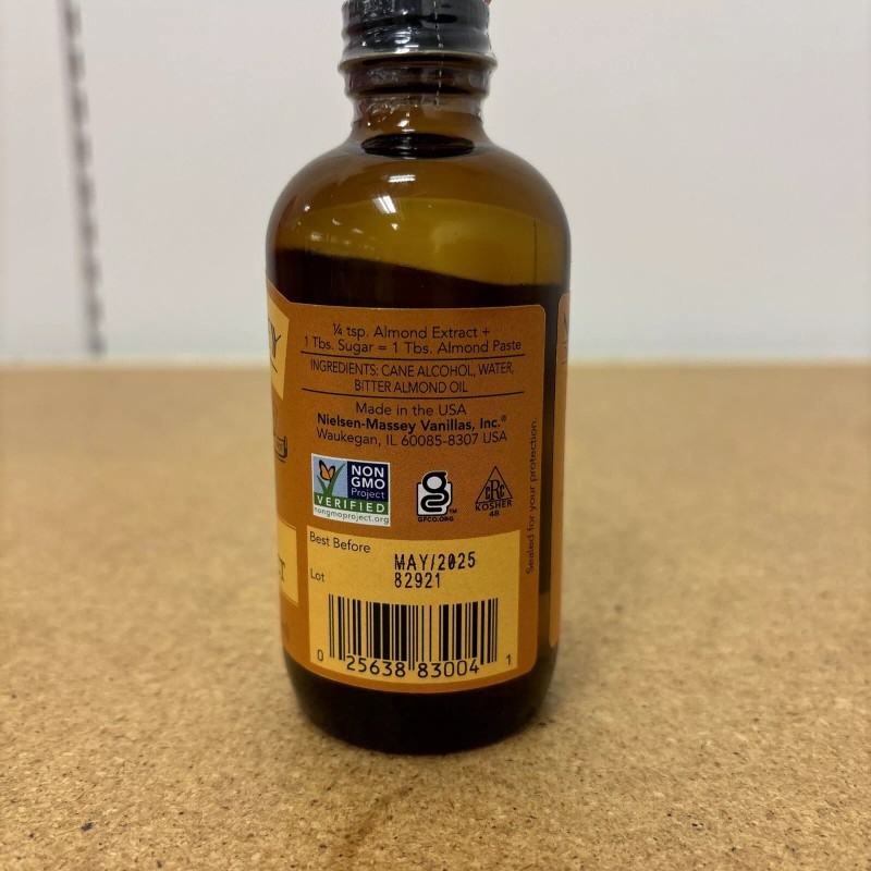 Nielsen-Massey Pure Almond Extract, 4oz BB 05/2025