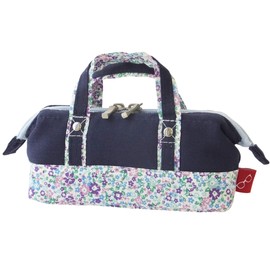 アットファースト 眼鏡ケース フルール ネイビー AF7034