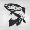 Trout Fish Stencil Template for Walls and Crafts - Reusable