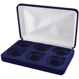 Guardhouse Caja de regalo de terciopelo azul para seis cápsulas grandes/Air Tite "H"