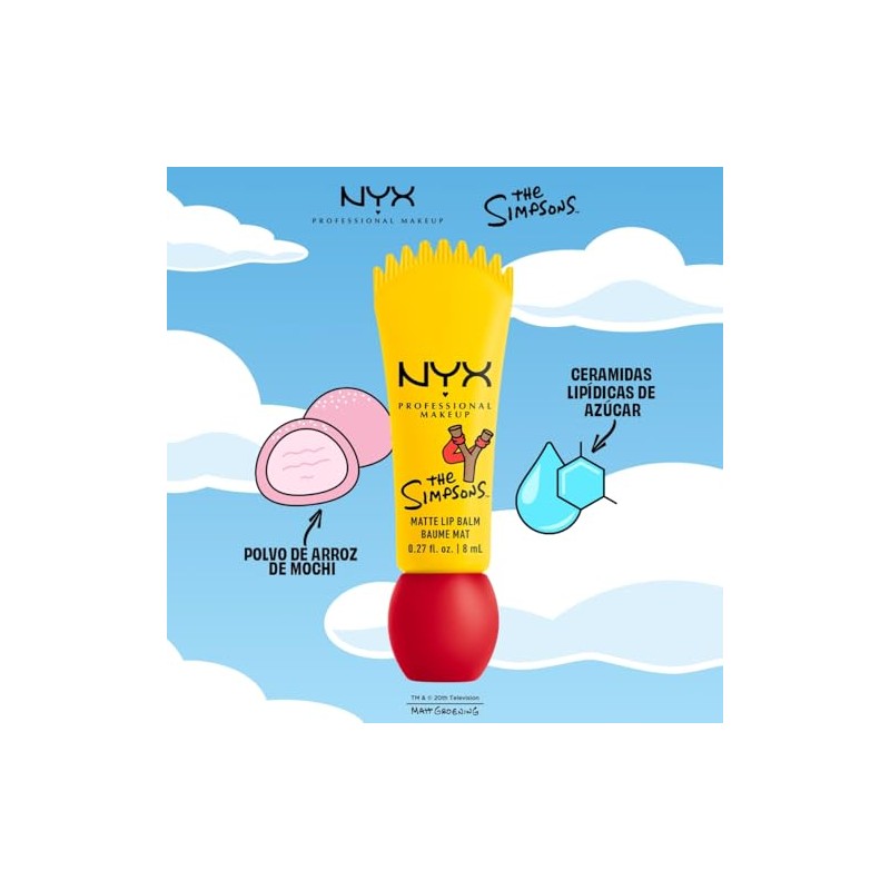 Nyx Professional Makeup, Colección Simpson. Smushy Matte Lip Balm, Tono: