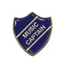 Music Captain Blue School Shield Badge
