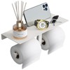 Danpoo Bathroom Toilet Paper Holder with Shelf, Wall Mount, Double