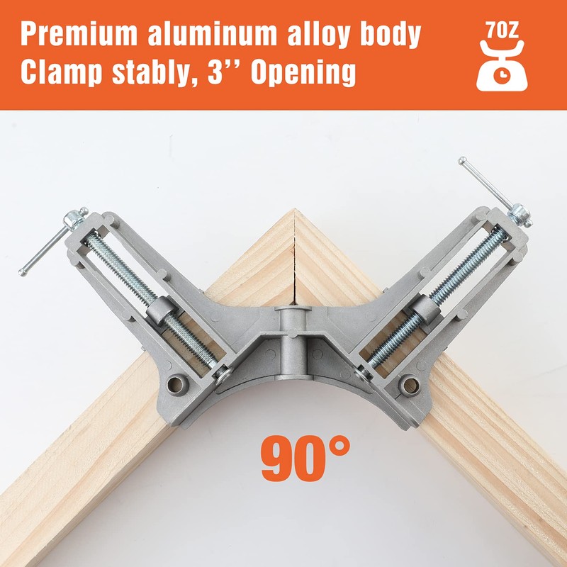 PONY 2-Piece 90 Degree Corner Clamp Set, Featured with 3’’