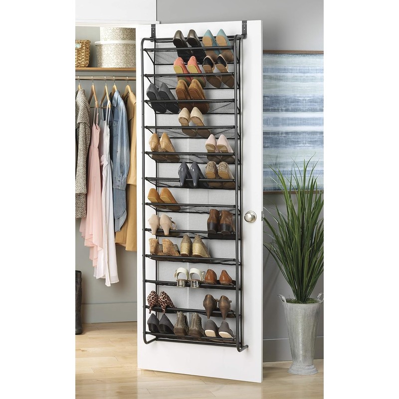 Plexon Over The Door Shoe Rack, 36 Pair, 69" H
