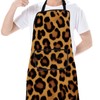 ENSIANTH Cheetah Print Aprons Leopard Aprons for Women Cooking Kitchen