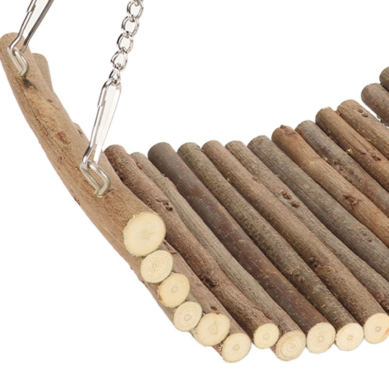 Hamster Wooden Swing Natural Large Space Climbing Playing Hamster Swing