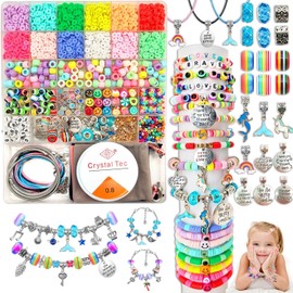 VASA NAMA 3100 Piezas Kit Para Hacer Pulseras De Abalorios Para Niñas, Kit de Fabricación de Joyas, Cuentas para Hacer Pulseras, Kit Artesanía Pulsera Manualidades Diy Set, Regalo De Vacaciones