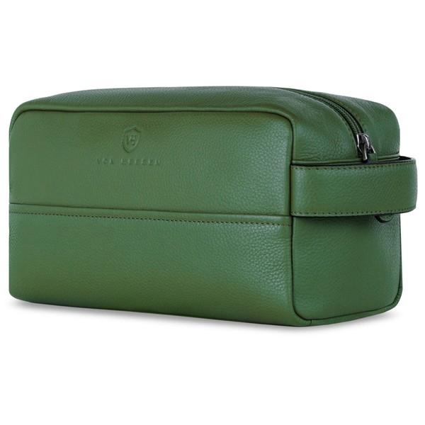 VON HEESEN Toiletry Bag Leather Toiletry Bag for Men and