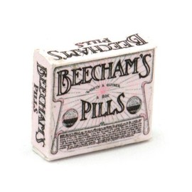 MyTinyWorld 2 x Dolls House Miniature Pink Victorian Beechams Pills Boxes