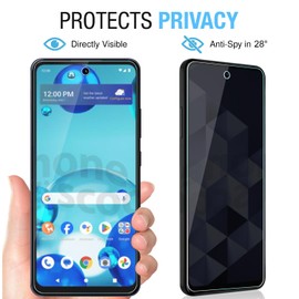 Anbzsign [2 Pack for HMD Vibe N159V Privacy Screen Protector, 9H Anti Spy Private Tempered Glass Film, Anti-Scratch, Case Friendly