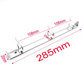 Shuokecrafts 2Pcs Metal Standard Letter Size 3-Ring Binder Mechanism with Booster ，3 O Rings,1 inch=25mm Capacity,20mm Base Width,Loose Leaf Binding Spines Combs for Organizers DIY Planners (Silver)