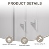 M METERXITY 6-Pack Cabinet Pulls Knobs, 2" Modern Stainless Steel