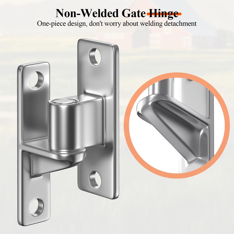 Aglehome 2pack Gate Hinges Heavy Duty, Wall Mount Gate Hinge