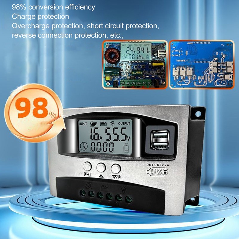 MPPT Solar Charge Controller Bluetooth App Control 12V 24V 36V