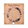 YangQian Pink Birthday Bracelet: Ladies' Happy Birthday Crystal Beaded Strand