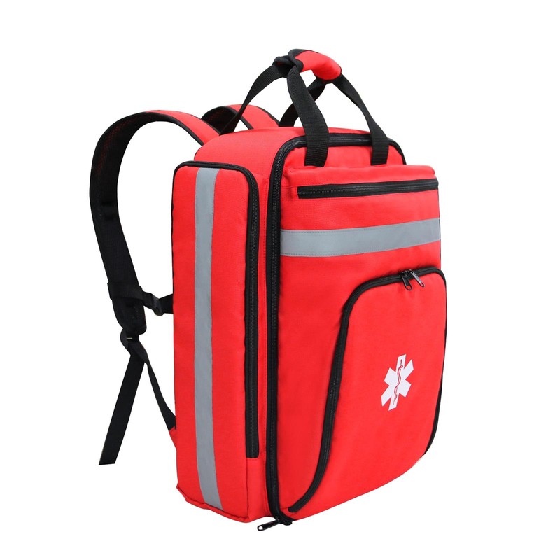 First Aid Bag Multi-Pocket Empty Emergency Backpack First Responder Trauma