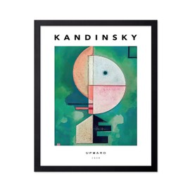 Poster Master Vintage Minimalist Poster - Abstract Print - Face, Colorful Shapes, Green Background, Aesthetic - Gift for Artist, Friend - Wall Decor for Living Room, Office, 16x20 Black Framed