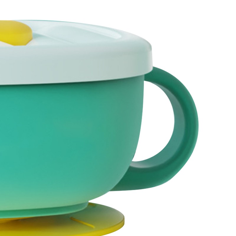 Toddler Suction Cup Bowls with Lids Prevent Falling Stainless Steel