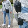 BS Bs Men's Shoulder Bag Black, black, Men's bag